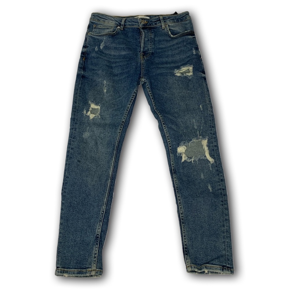 Zara Skinny Ripped Knee Jeans